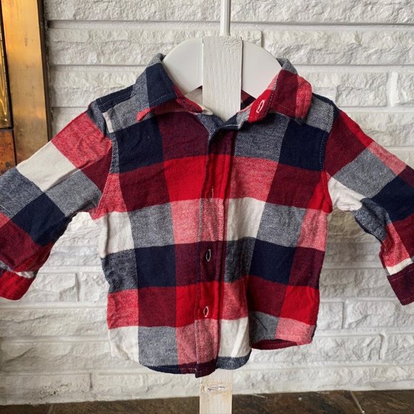 12 mos Button Up Flannel - Picture 1 of 3